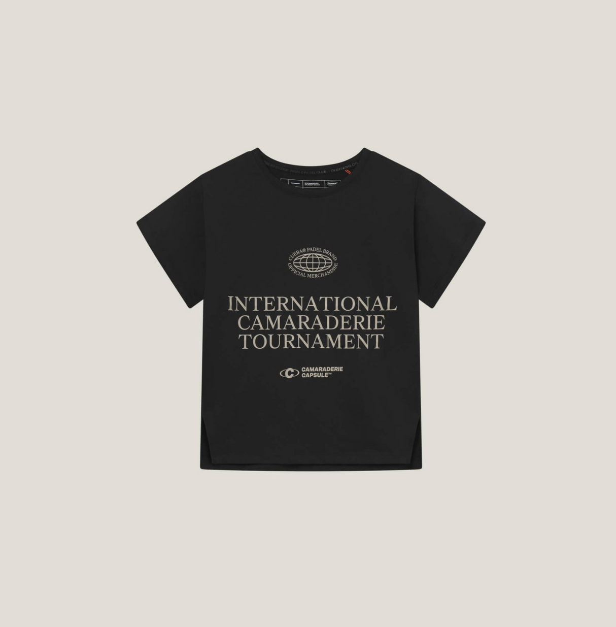 Camiseta Oncourt ICT con abertura negro