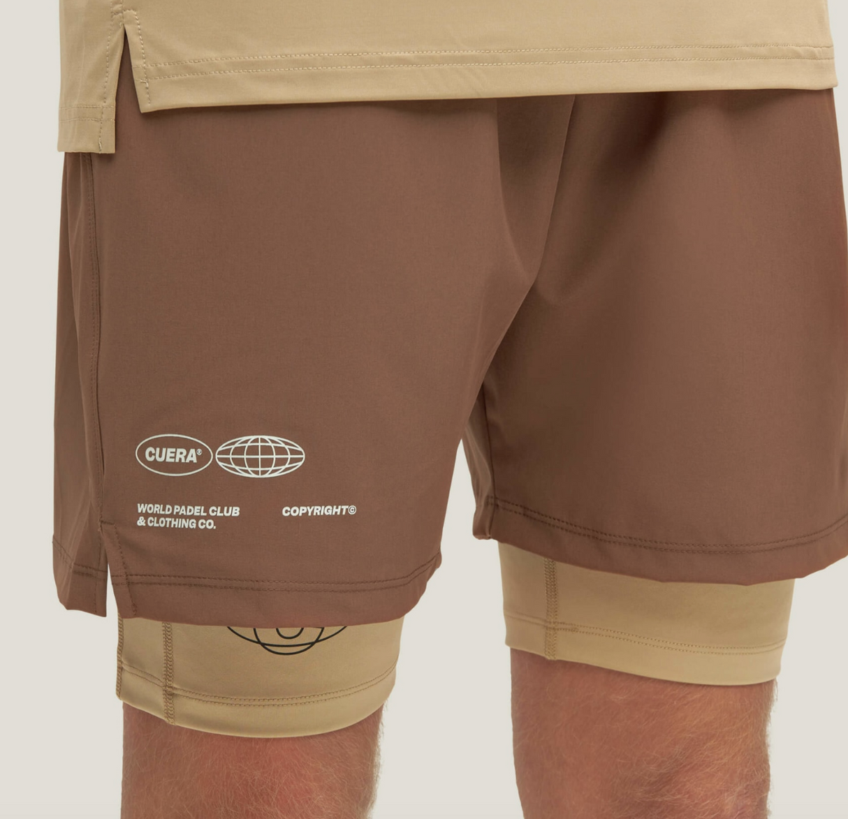 Mens Active Globe Shorts brown