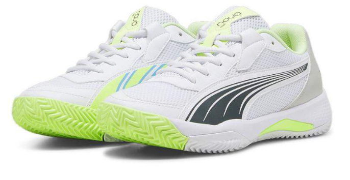 Puma nova court white blue green