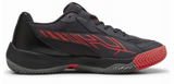 Puma nova court dark gray black red