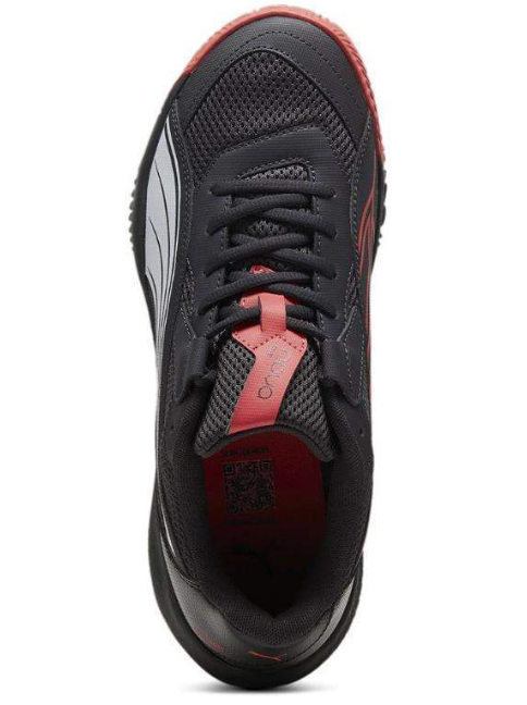 Puma nova court dark gray black red