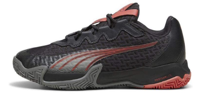 Puma nova elite dark gray black red