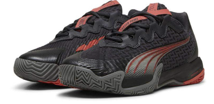 Puma nova elite dark gray black red