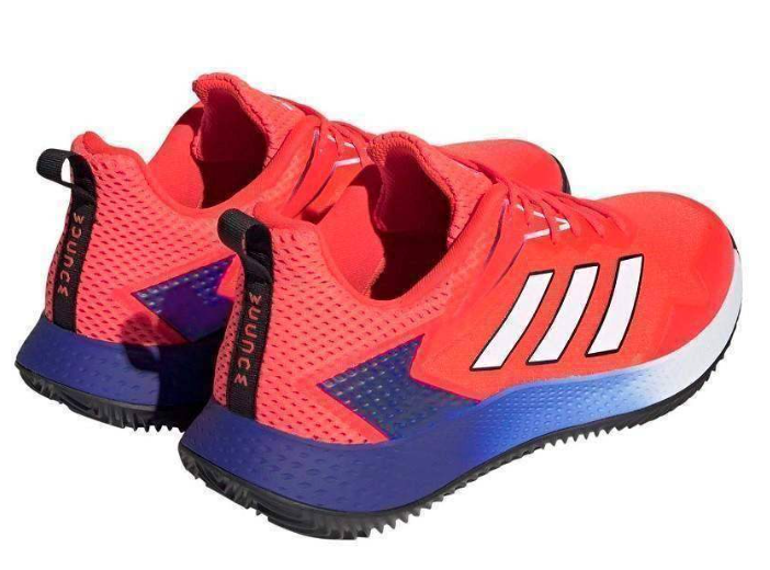 Adidas defiant speed sneakers solar red white